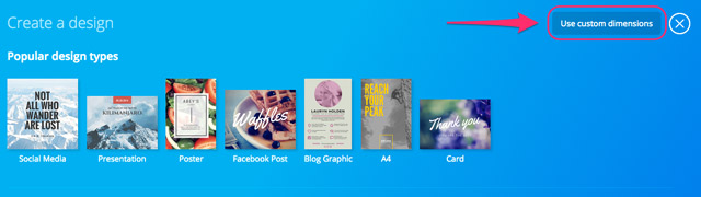 Designing on Canva - Custom Dimensions