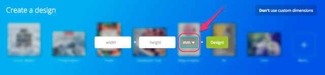 Designing on Canva - Setting custom dimensions in mm