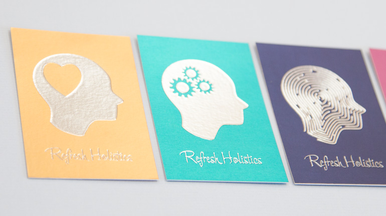 metallic business cards